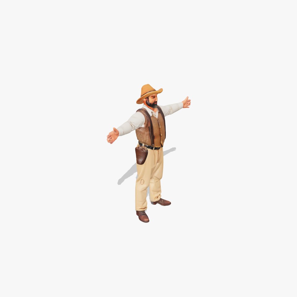 Cowboy Character Model Pack with Textured Vest